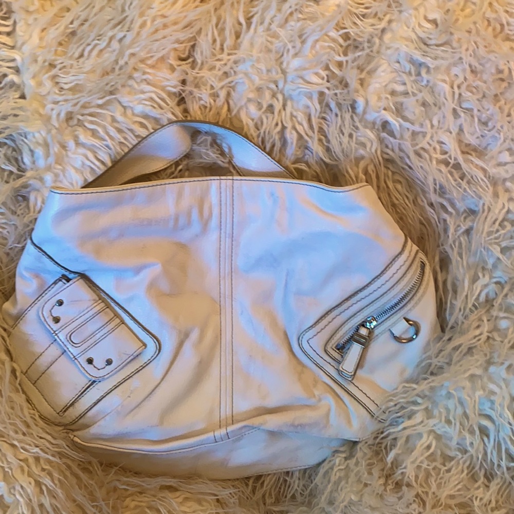 Nine West white Leather Hobo